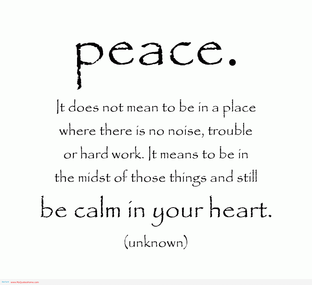 Find the Peace that Exists Within! 